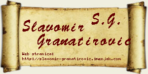 Slavomir Granatirović vizit kartica